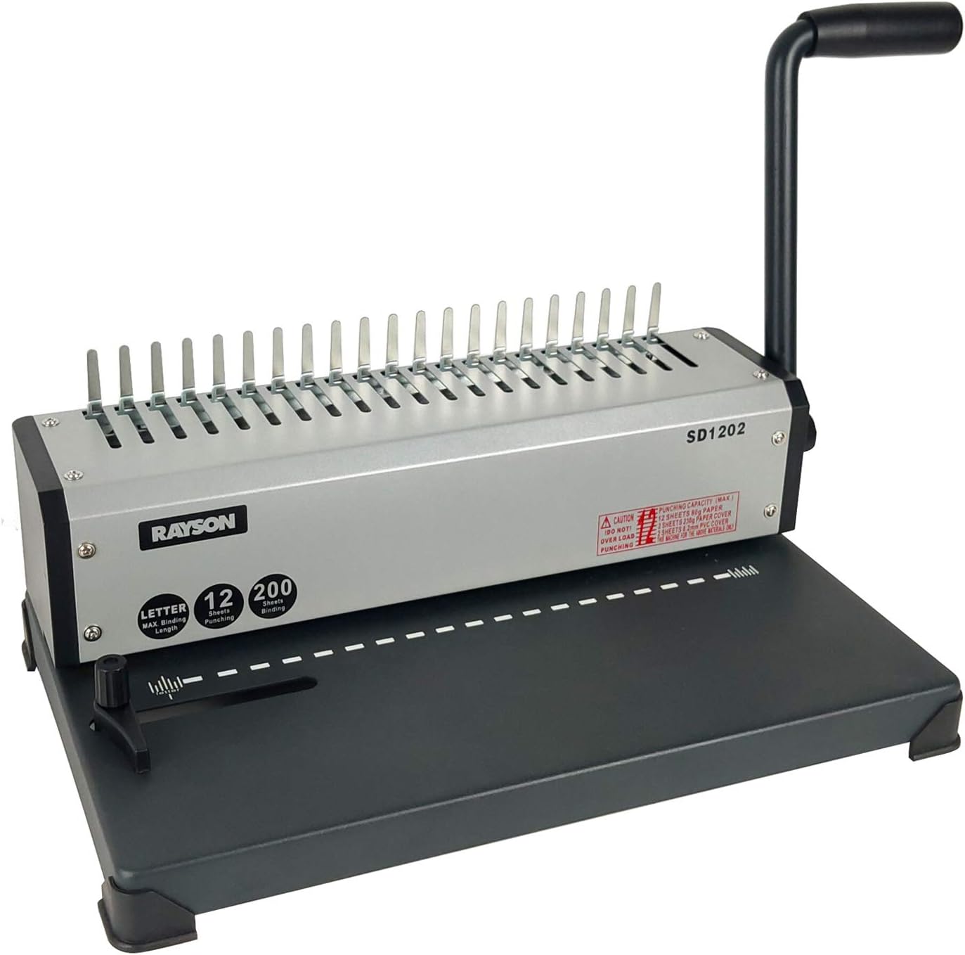 230816082306797_1 RAYSON SD1202 Comb Binding Machine, 19 Holes, Max Punching Letter Size, with Comb Set Binder for Daily Binding - Image 1